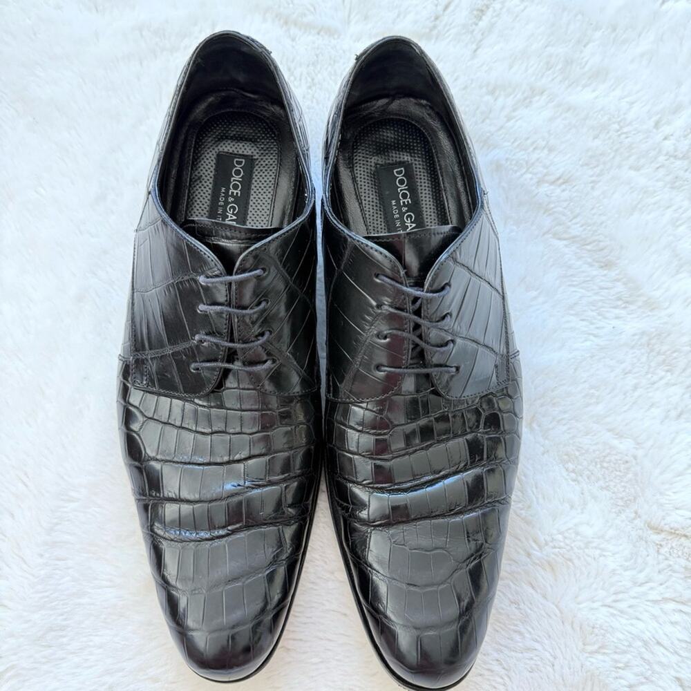 Dolce&Gabbana men crocodile skin oxford shoes size 37,5 EU Authentic Retail4500$